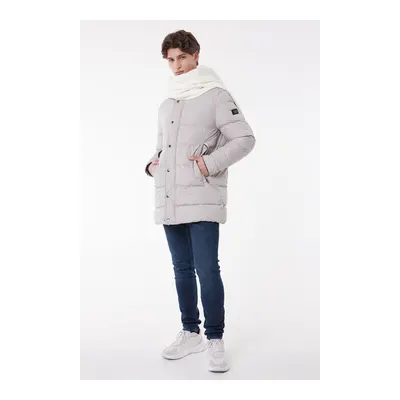 Lee Regular Fit Normal Kesim Dik Yaka Kırık Beyaz Şişme Mont