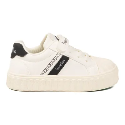 United Colors of Benetton Beyaz Cırtlı Bağcıklı Unisex Çocuk Spor Ayakkabı BNI-11558 P