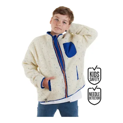 Denokids Beyaz Kız ve Erkek Çocuk Uniseks Peluş Mont
