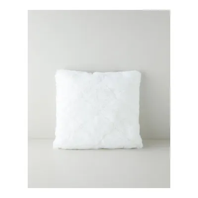 Soft Touch Rabbit Pelüş Kırlent Kılıfı 45x45 cm Beyaz