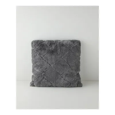 Soft Touch Rabbit Pelüş Kırlent Kılıfı 45x45 cm Antrasit