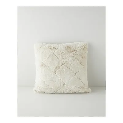 Soft Touch Rabbit Pelüş Kırlent Kılıfı 45x45 cm Bej