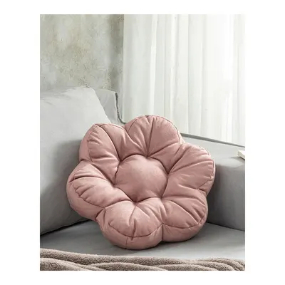 Blossom Kadife Dekoratif Kırlent Koyu Gülkurusu