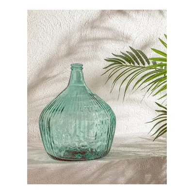 Recycled Demijohn Cam Vazo 19x19x31 cm Yeşil