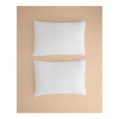 Novella Premium Pamuklu 2'li Yastık Kılıfı 50x70 cm Beyaz