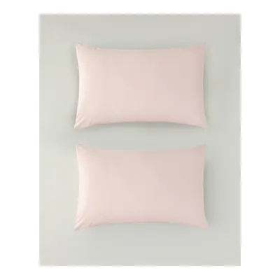 Pure %100 Pamuklu 2'li Yastık Kılıfı 50x70 cm Toz Pembe