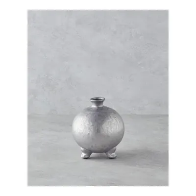 Tresa Seramik Vazo 17 cm Silver