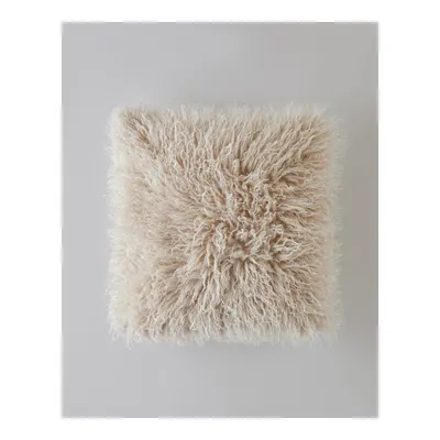 Fluffy Pelüş Kırlent Kılıfı 45x45 cm Bej