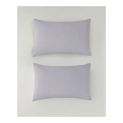 Novella Premium Pamuk Dokulu 2'li Yastık Kılıfı 50x70 cm Lila