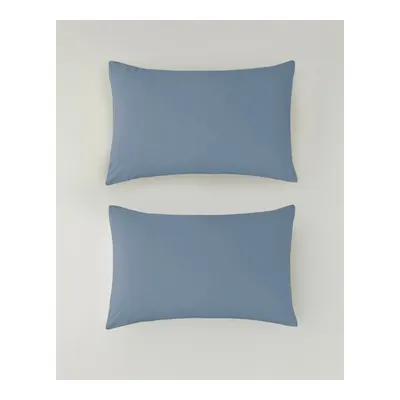 Novella Premium Pamuklu 2'li Yastık Kılıfı 50x70 cm Denim Mavi