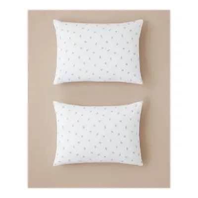 Soft Daisy Kolay Ütülenir 2'li Yastık Kılıfı 50x70 cm Mavi