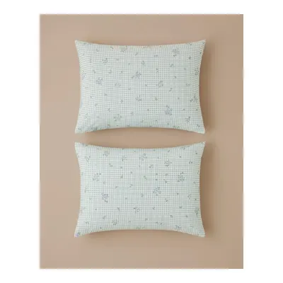 Floral Breeze Kolay Ütülenir 2'li Yastık Kılıfı 50x70 cm Yeşil
