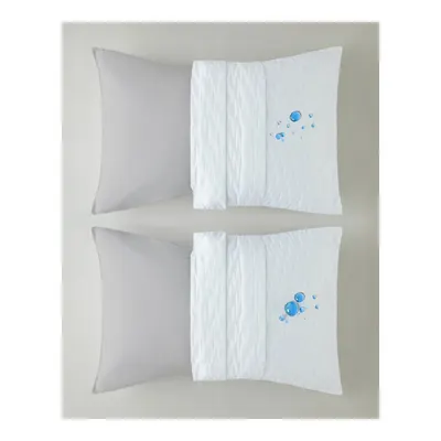 Nova Kapitoneli Sıvı Geçirmez 2'li Alez Yastık Kılıfı 50x70 cm Beyaz