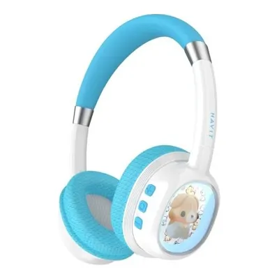 Havit H698BT Bluetooth Kulak Üstü Işıklı Çocuk Kulaklığı- Mavi