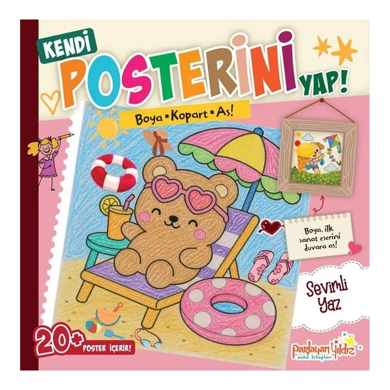 Kendi Posterini Yap! Sevimli Yaz - Boya Kopart As!, görsel 1