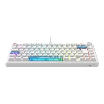 Havit Gamenote KB916L Pro-TUR RGB Manyetik Mekanik Oyuncu Klavyesi - Beyaz