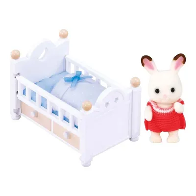 Sylvanian Families Çikolata Kulaklı Tavşan Bebek ve Yatağı