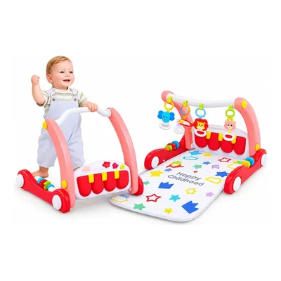 Babycim 2si 1 Arada Aktivite Halısı ve İlk Adım Arabası Pembe