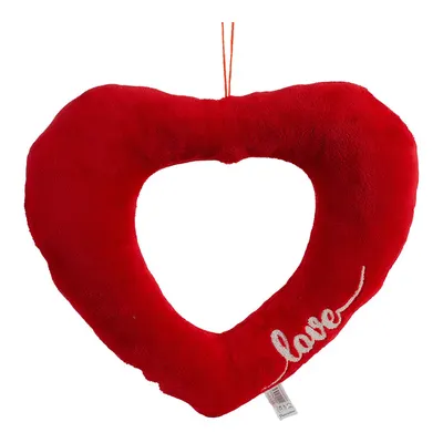 Petrichor Love Nakışlı Kalpli Yastık 35 Cm Peluş