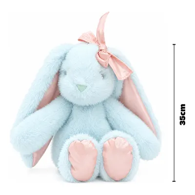 Petrichor Pembe Fiyonklu Mavi Peluş Tavşan 35 Cm