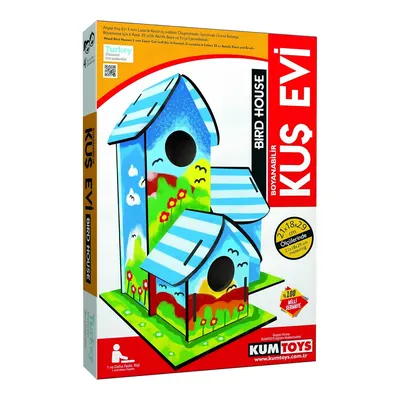 Redka Boyanabilir 3lü Ahşap Kuş Evi