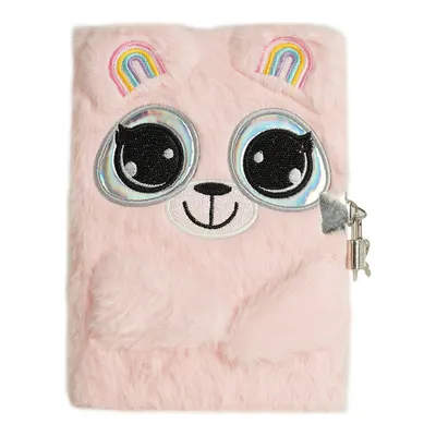 Retro Kilitli Peluş Hopi Defter