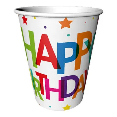Balonevi Superstar Happy Birthday Bardak 8 Adet