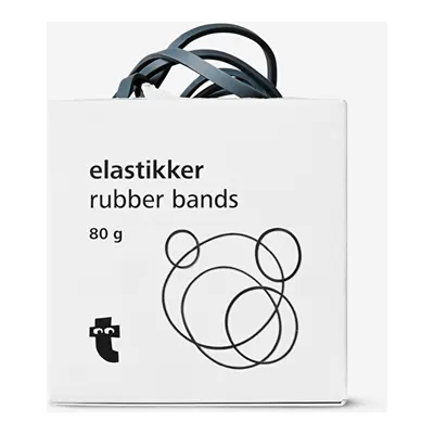 Gri Renkte Küçük ve Büyük Lastik Bantlar
