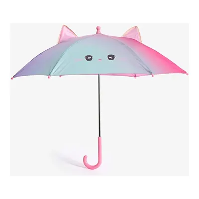 Kedi Desenli Pembe Çocuk Şemsiyesi