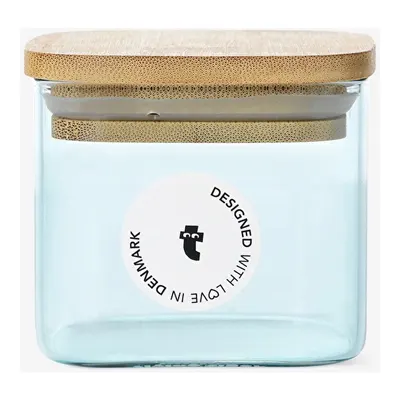 Bambu Kapaklı Yeşil Cam Saklama Kabı 200 ml