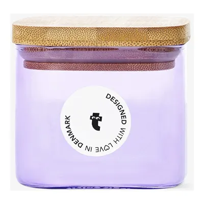 Bambu Kapaklı Mor Cam Saklama Kabı 200 ml