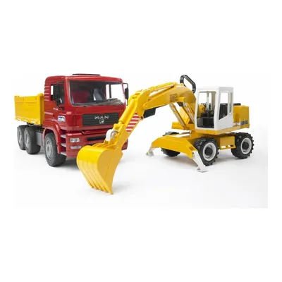 Bruder Man Damperli Kamyon Ve Liebherr Ekskavatör