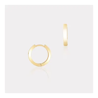 Sarı Altın Halka Küpe - Çap 1,4 cm