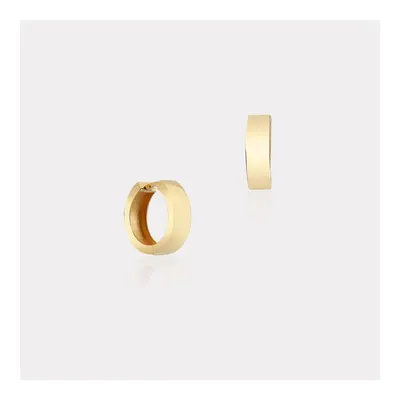 Sarı Altın Halka Küpe - Çap 1.4 cm