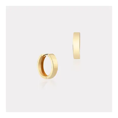 Sarı Altın Halka Küpe - Çap 1.8 cm