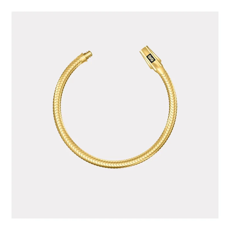 Monaco Chain Sarı Altın Bileklik - 4 mm, görsel 1