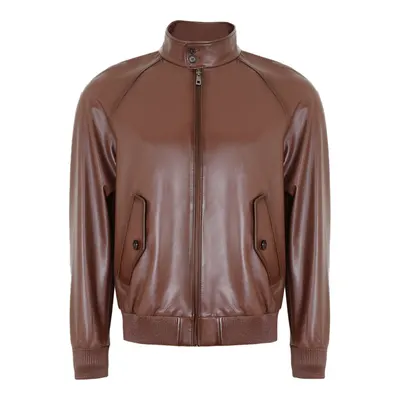 Akando Konyak Erkek Bomber Deri Ceket