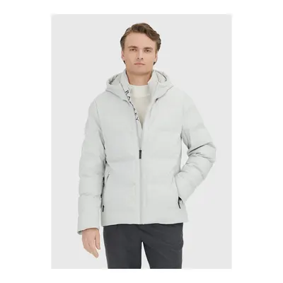 Kum Regular Fit Kapüşonlu Dokuma Mont