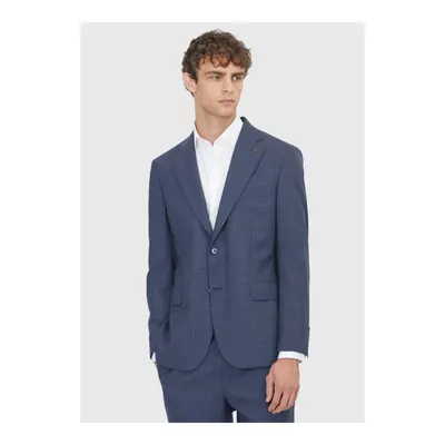 Açık Lacivert Potikare Zeroweight Slim Fit %100 Yün Takım Elbise