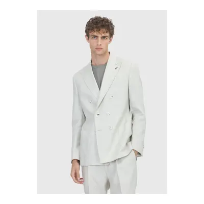 Bej Düz Zeroweight Slim Fit %100 Keten Takım Elbise