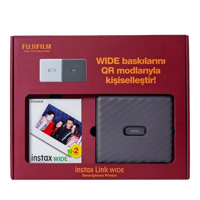 FUJIFILM Instax Link Bundle Box Fotoğraf Yazıcısı Gri