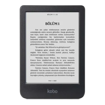 KOBO Clara Siyah Beyaz Ekran E-Kitap Okuyucu