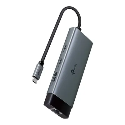 TP-LINK UH6120C | USB-C 6-in-1 Hub | 4K HDMI | 1 Gbps Ethernet | 100W Şarj | USB-C & A Data | SD/microSD | Tak & Çalıştır
