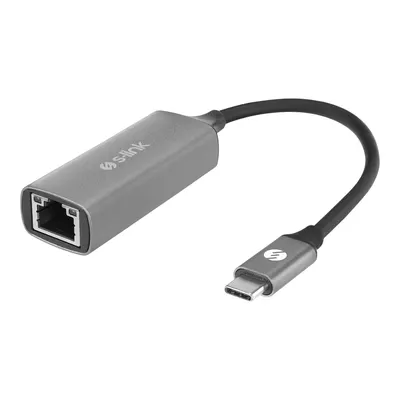 S-LINK SW-U336 Metal Type-C TO RJ45 10/100 RJ MBPS C to RJ45 1000Mps Gigabit Adaptör Gri