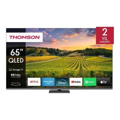THOMSON 65QG5C14 65 inç 164 Ekran Uydu Alıcılı Ultra HD 4K Google Smart QLED TV