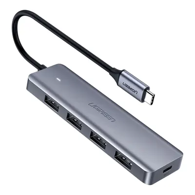 UGREEN Type-C USB 3.0 4 Port USB Hub Çoklayıcı, Gri, 70336