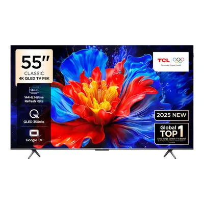 TCL 55P8K 55 inç 139 Ekran Uydu Alıcılı Smart 4K UHD QLED Google TV