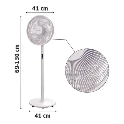 KOENIC KSF 45826/45823 Sessiz Ayaklı Uzaktan Kumandalı Vantilatör Beyaz (45 Watt)