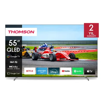 THOMSON 55QG7C14 55 inç 139 Ekran Uydu Alıcılı UHD 4K Google Smart QLED Pro TV