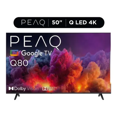 PEAQ 50Q80 50'' QLED Smart TV – Google İşletim Sistemli, Dahili Uydu Alıcılı 4K UHD TV